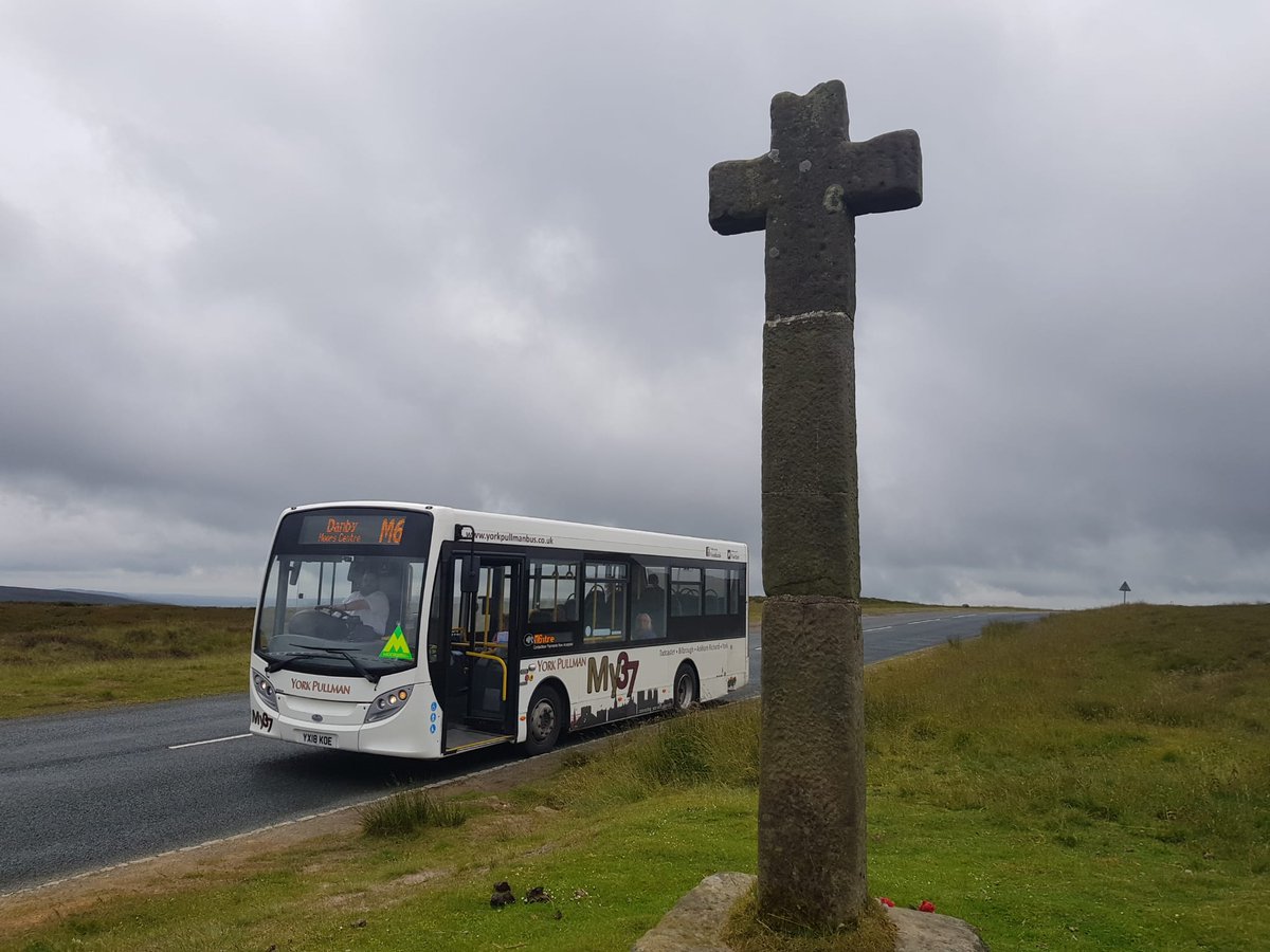 Ralph Cross but passengers happy on Keiran's very smartly turned out
<a href="/YorkPullmanBus/">York Pullman Bus Company</a>
M6 Moorsbus. Thanks!