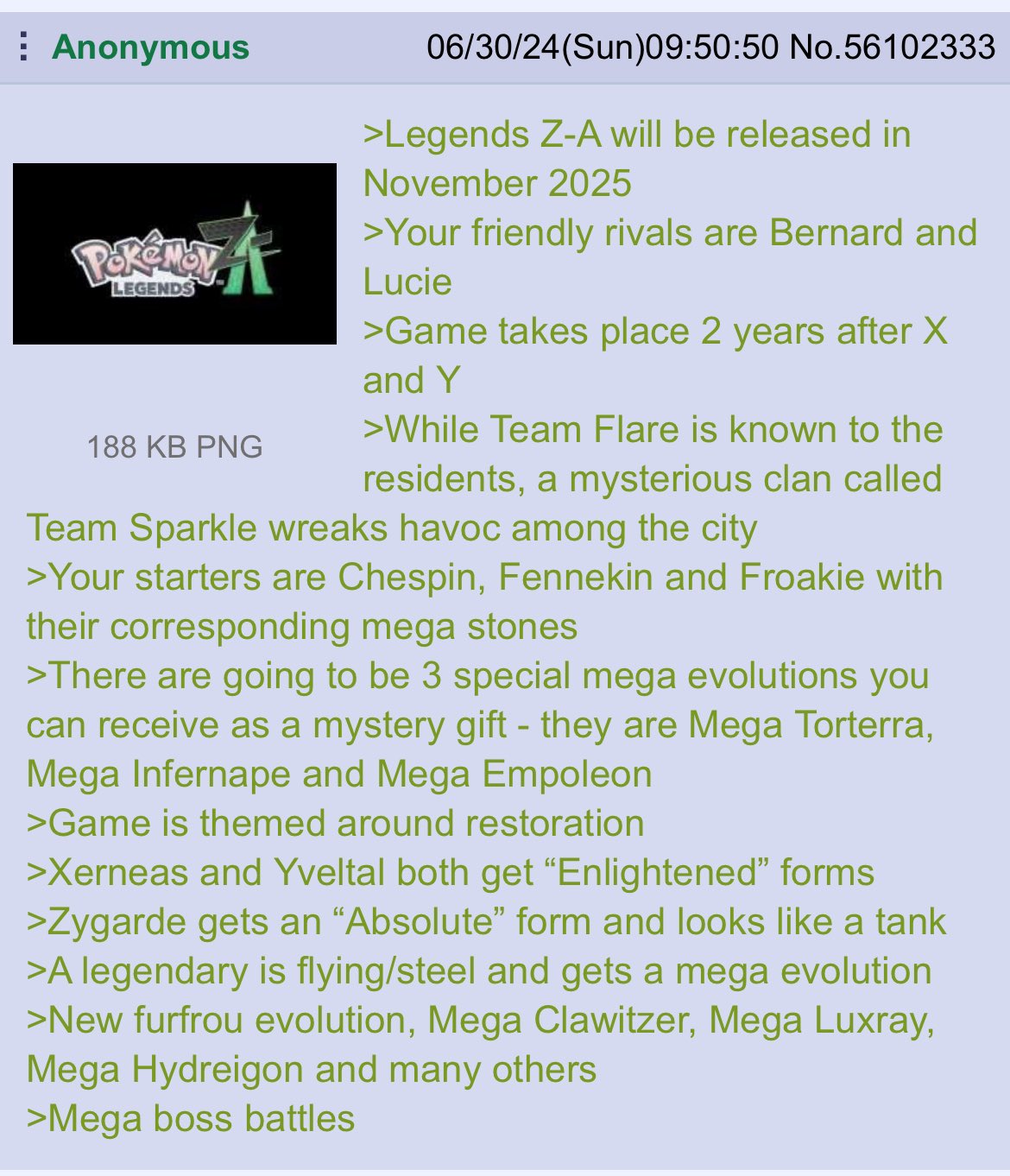 dusty 🎄 on X: &ldquo;New Pokémon Legends Z-A rumor details over 10 new 