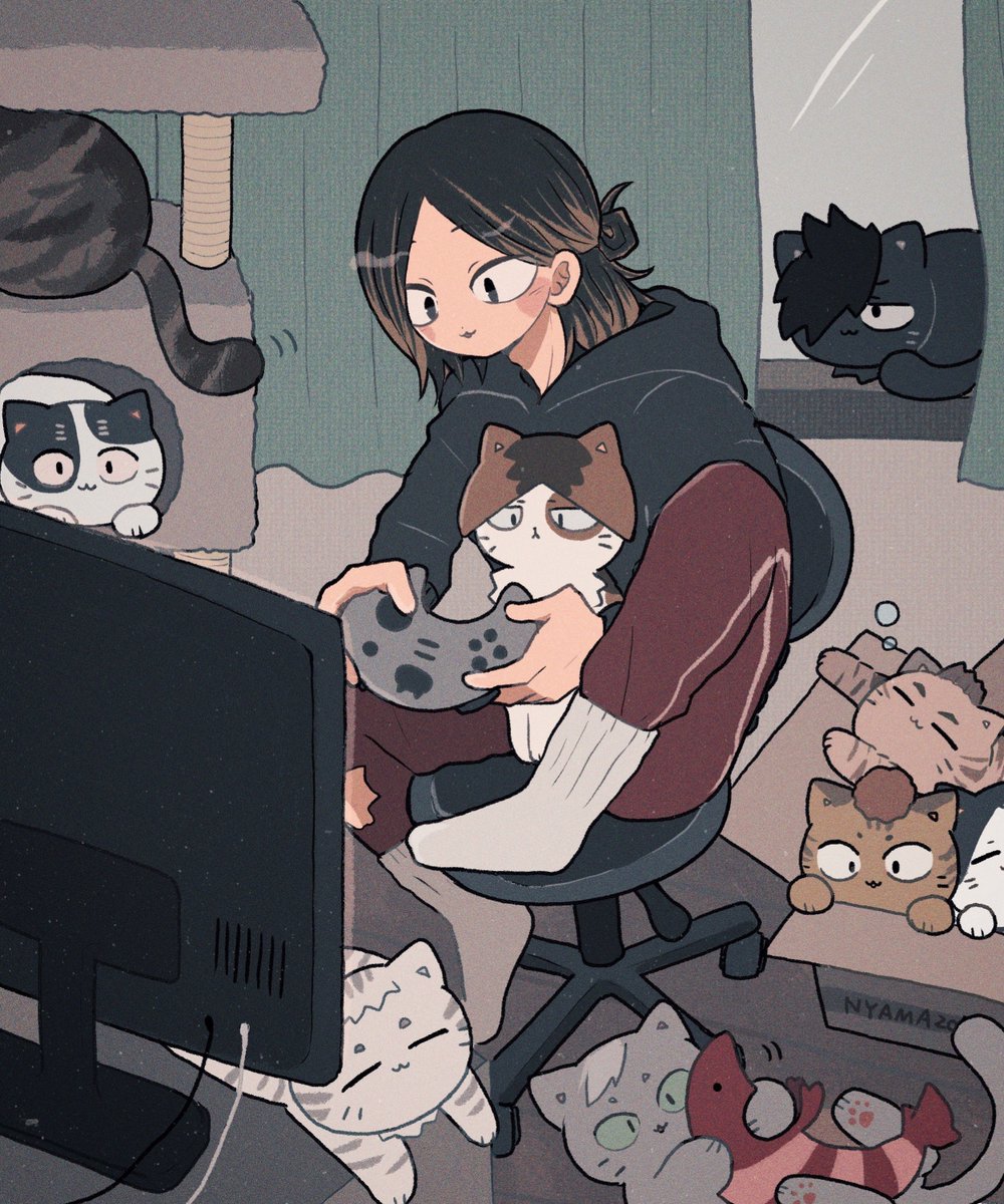 rii_A_'s tweet photo. 🐈🎮 https://t.co/vrweKLgyvM