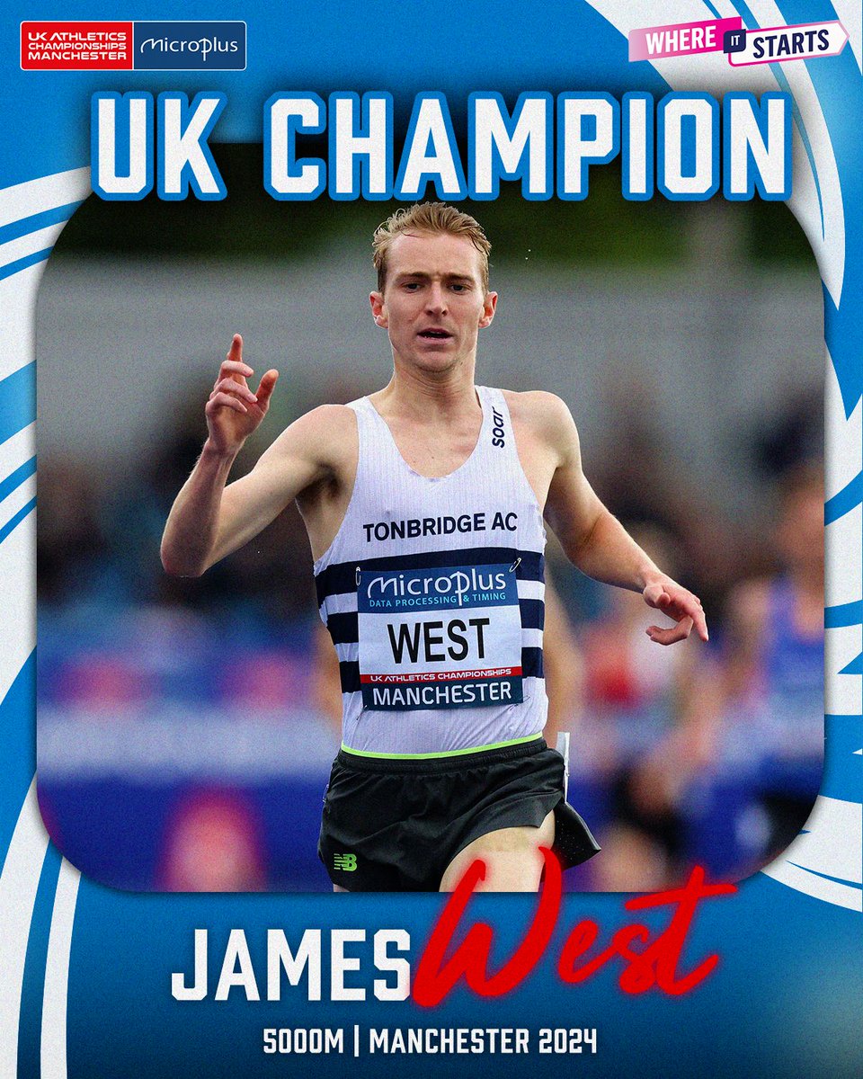 👑 <a href="/J_West96/">James West</a> goes back-to-back in the men's 5000m!

#UKChamps2024