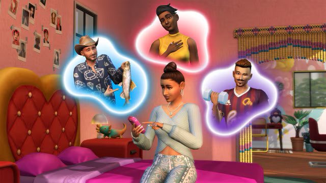 PopCrave's tweet photo. The Sims 4 is introducing polyamory into the game with the ‘Lovestruck’ expansion pack:

“You can now define how your Sims approach romantic relationships in terms of physical and emotional romantic exclusivity. This allows for Sims to date multiple Sims without impact to other relationships.”