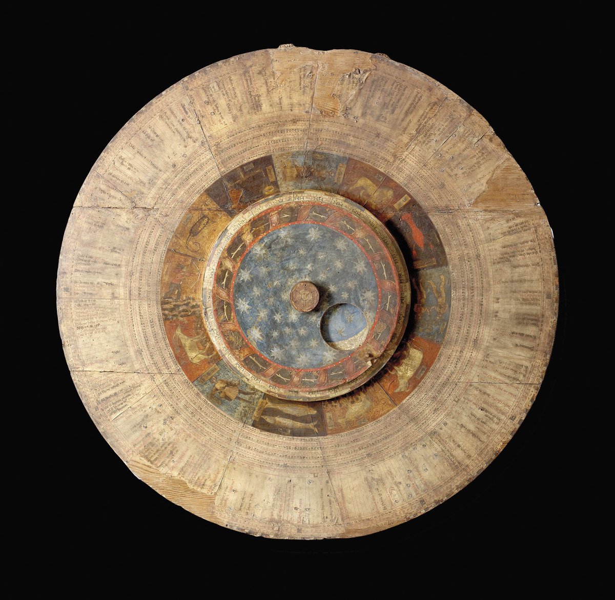clairejowitt's tweet photo. Oh my word ... a unique late Medieval/early Renaissance volvelle astronomical calendar, by Anonymous, 1455, yours for ***£1,275,000***
***the only object of its type to have survived from the Middle Ages***
https://t.co/KfWevGzVIi https://t.co/jevKBybUUD