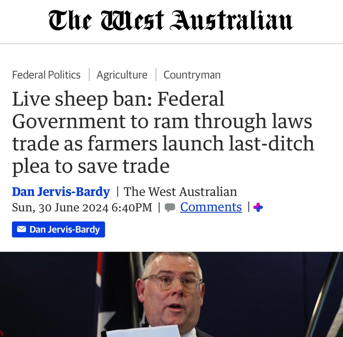 NationalFarmers's tweet image. Don’t do it @DavidPocock &amp;amp; @TammyTyrrell_.

A 2028 ban was not an election commitment. There’s no impact assessment, no fair process, and woefully inadequate compensation.

Farmers deserve better. Put process before politics and don’t rubber stamp the suffering this will cause.