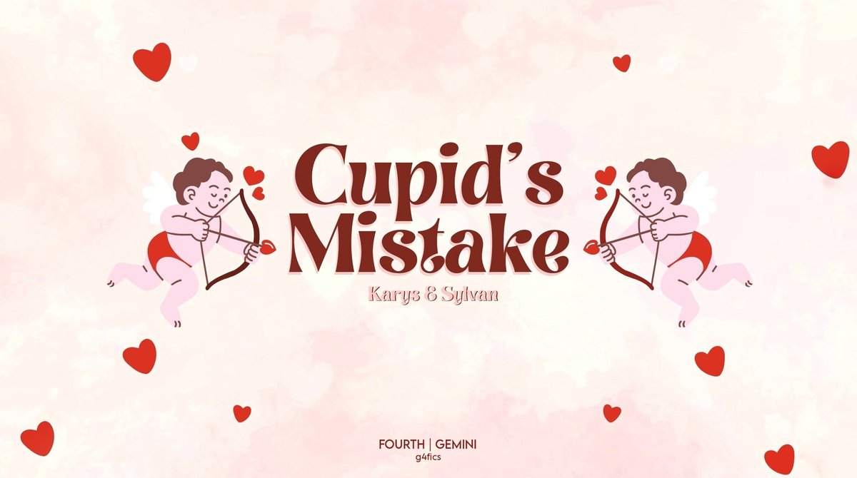 g4fics's tweet photo. 「 Cupid's Mistake 」
- a #FourthGemini au where in..

Karys (Gemini) is a cupid for love and is targeting Sylvan (Fourth) to be with his crush until he accidentally shoots the arrow towards himself which made him head over heels for Sylvan. https://t.co/zDnchVXMlG