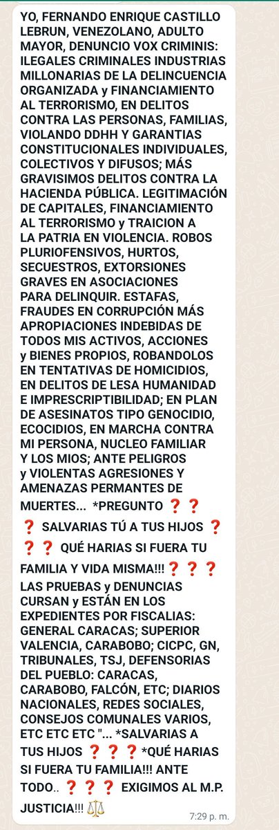 CastilloLebrun's tweet photo. @LebrunCast86699 @TarekWiliamSaab @MinpublicoVEN https://t.co/ASLBVh0BON