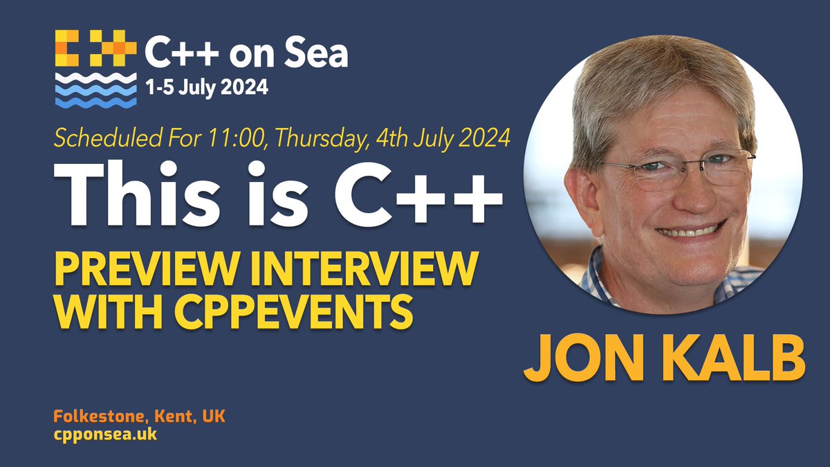 cpponsea's tweet image. 🚀Join CppCon Conference Chair @_JonKalb at #CppOnSea for &quot;This is C++&quot;

Learn about C++&apos;s superpower for delivering uncompromised performance and gain insights to write better C++ code

Register today! cpponsea.uk/tickets

youtu.be/KR_ItrVI468

#CPlusPlus #cpp #coding