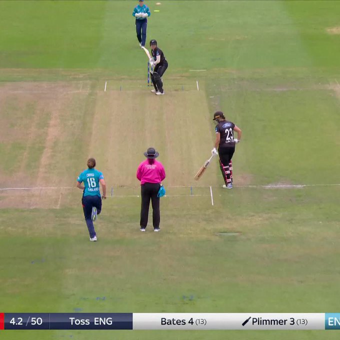 Straight into the hands of the cover 👌 📹 Credits: Twitter/englandcricket
