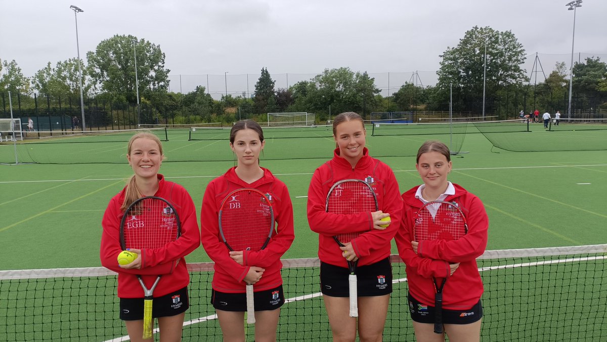 The senior girls are about to take to the court in their tournament at Eton.