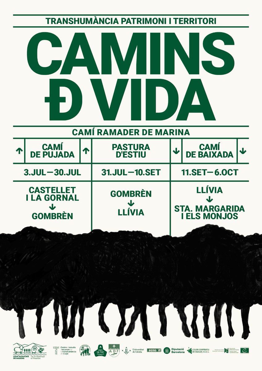evaboixade's tweet photo. Comença per segon any l'aventura de Camins de Vida! Camins de transhumància. Un projecte que neix del territori per al territori que transcorre per un camí ramader que travessa Catalunya. Us convido a seguir la iniciativa! https://t.co/jzY3TtEm0x