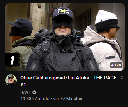 So ein Geiles Format, das hab ich so gebraucht

Dave ich liebe dich