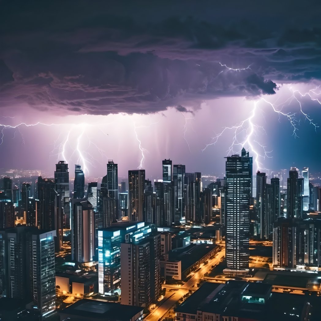 VTkachivskyi's tweet photo. #CityStorm #ThunderstormCity #UrbanLightning #SkyscrapersInStorm #ModernMetropolis #Cityscape #StormySkyline #LightningStrikes #UrbanThunderstorm #EpicCityView #StormyWeather #CityPanorama https://t.co/ACeV42WefA