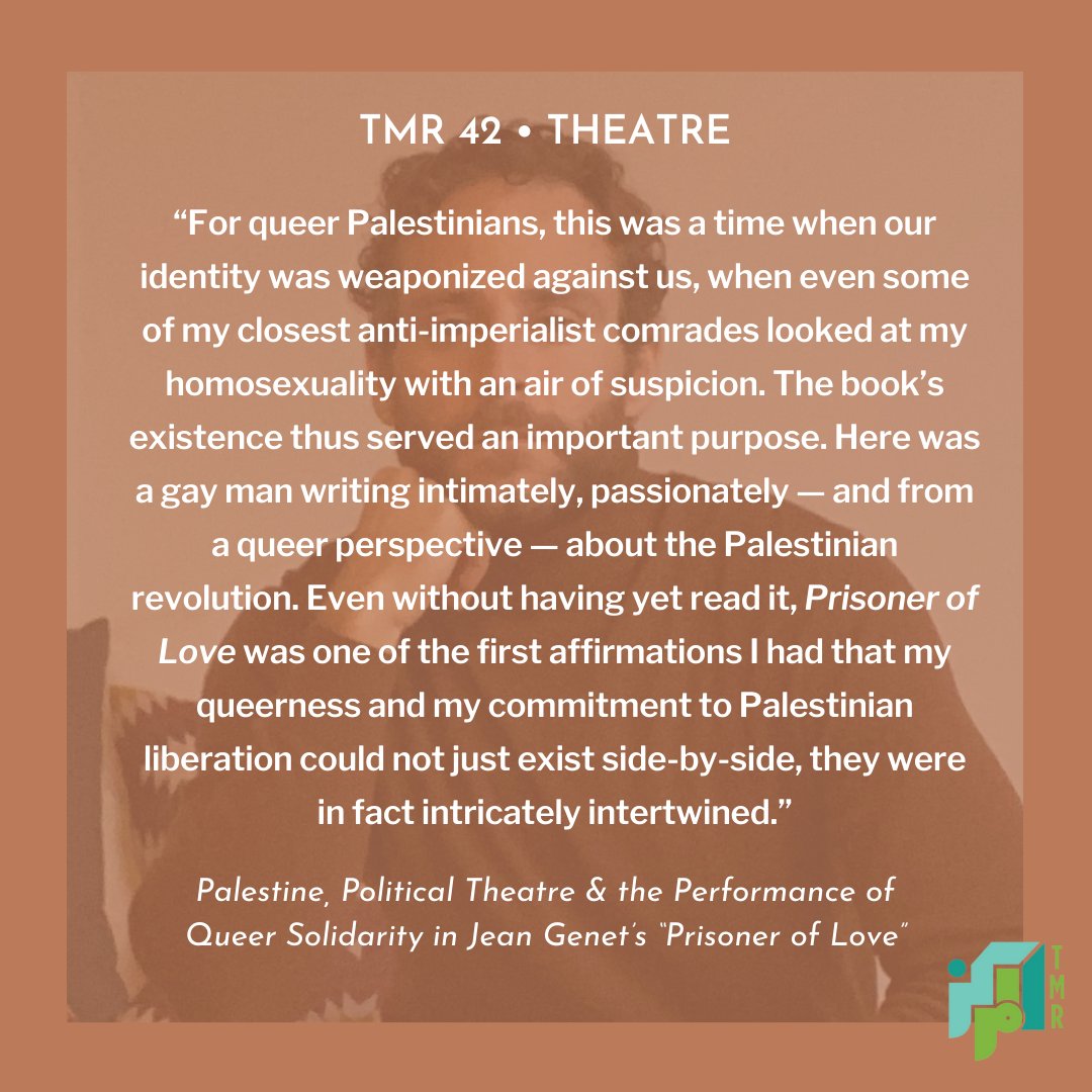 The Markaz Review is @markaz-review.bsky.social (@themarkazreview) on Twitter photo - “Palestine, Political Theatre & the Performance of Queer Solidarity in Jean Genet’s ‘Prisoner of Love’” - in which Saleem Haddad (<a href="/sysh/">Saleem Haddad سليم حداد</a>) writes that Jean Genet’s latest book acknowledges the limitations of language in capturing the reality of the Palestinian revolution. - “Palestine, Political Theatre & the Performance of Queer Solidarity in Jean Genet’s ‘Prisoner of Love’” - in which Saleem Haddad (<a href="/sysh/">Saleem Haddad سليم حداد</a>) writes that Jean Genet’s latest book acknowledges the limitations of language in capturing the reality of the Palestinian revolution.
