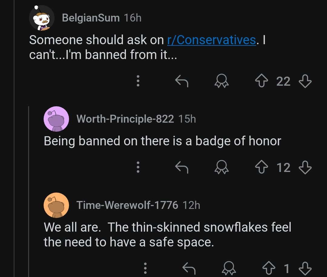 PTafonsofm's tweet photo. @reddit_lies Lol, they called Conservatives snowflakes but they are the ones that start crying if you misgender or have a different opinion than them 😂💀 https://t.co/PSQOqpuKHN