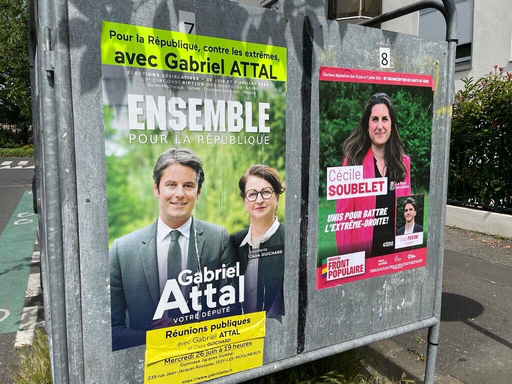 alisonsarahird's tweet photo. Polling day in Vanves, just SW of Paris, which also happens to be Prime Minister Gabriel Attal’s constituency https://t.co/zexYlNAUmp