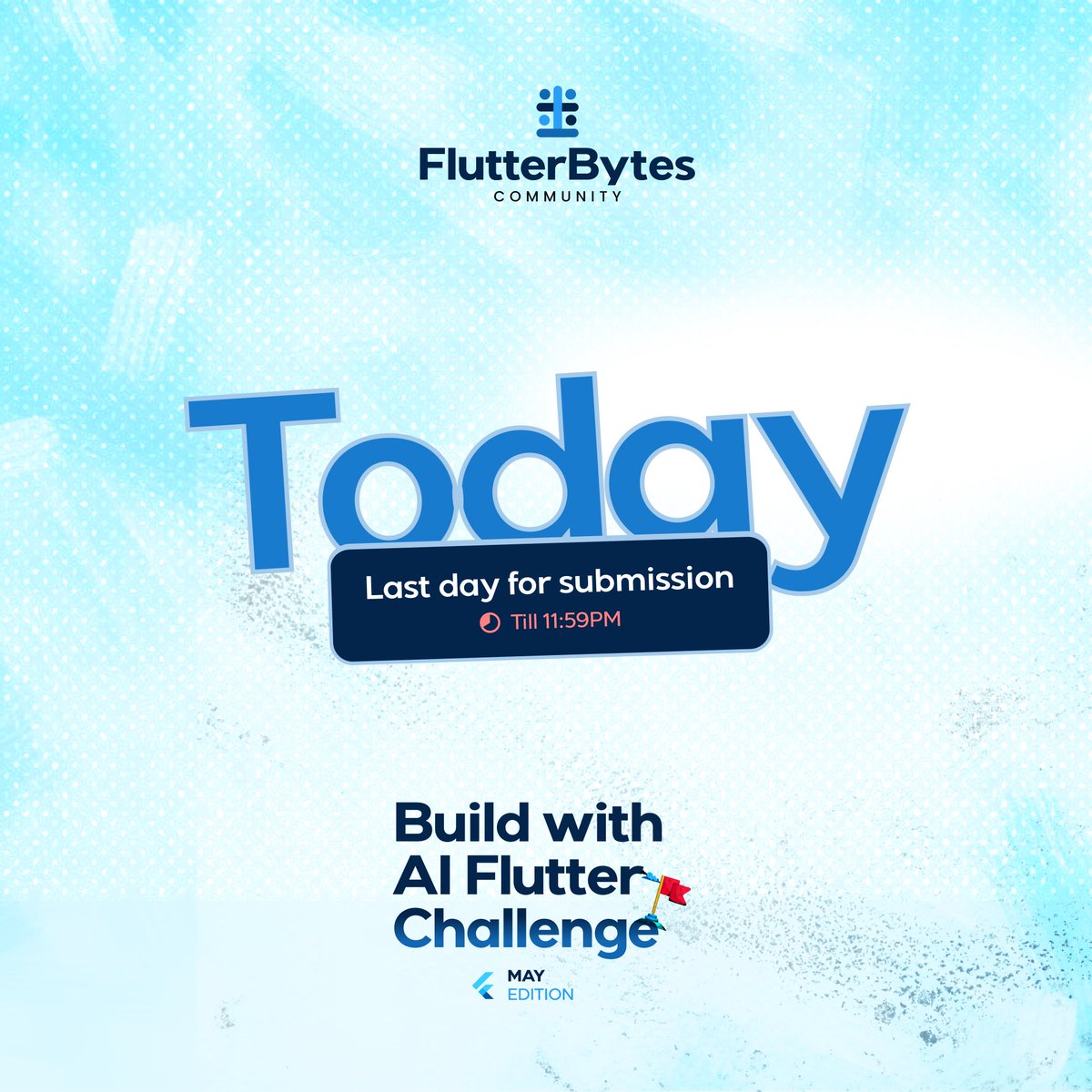 flutterbytes_c's tweet image. Hiii #Flutterdevs #Flutter 

Today is the final day of submission for #FBBuildwithAIChallenge

Don’t forget to send in your submission via the form below. Form closes 11:59pm GMT + 1

forms.gle/AYEDkoCPp5FNKA…

We can’t wait to see your amazing creations💙💙