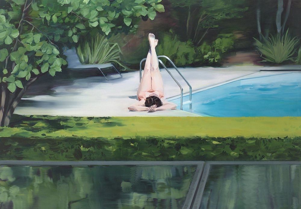 Las piscinas en la pintura de Caroline Walker