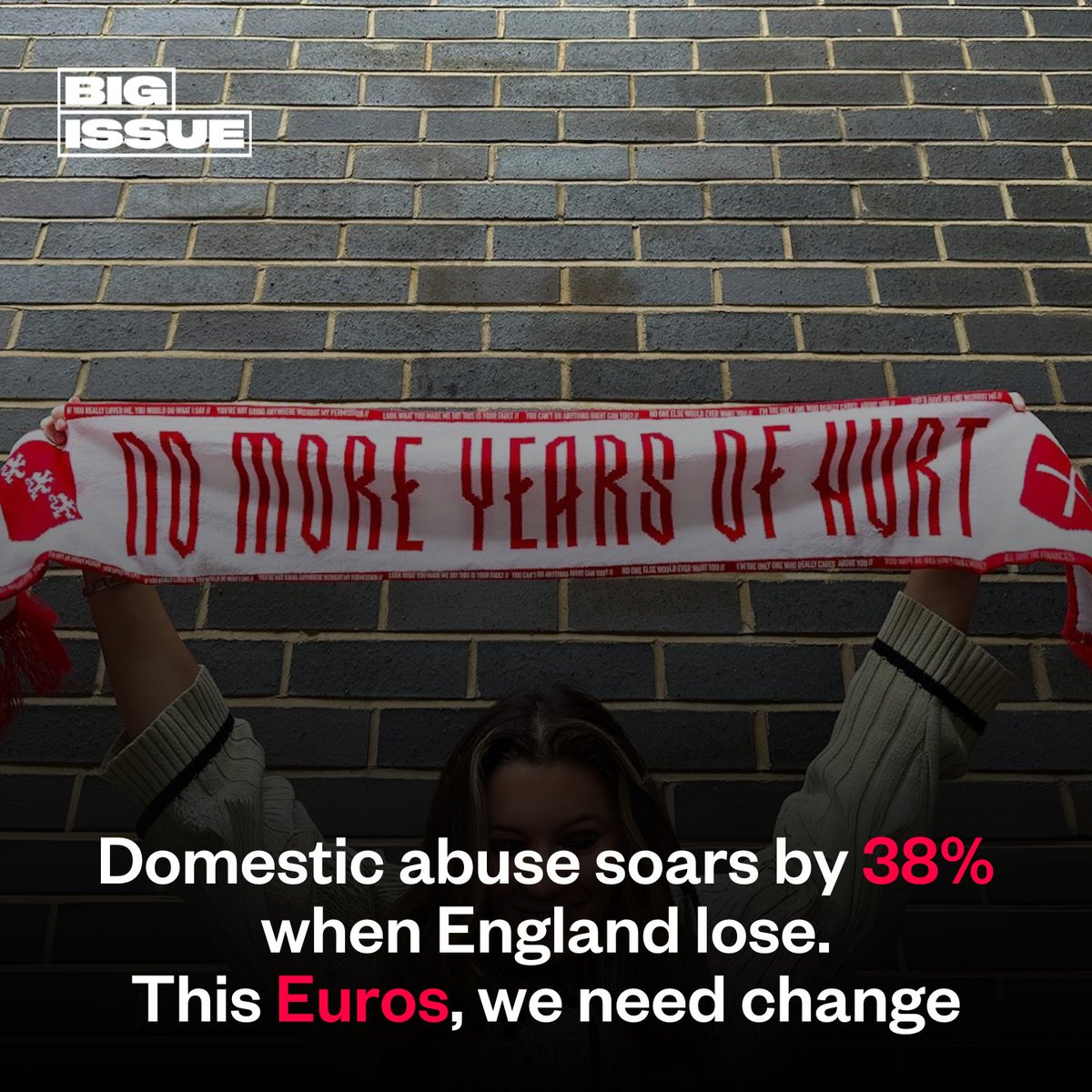 ‘No More Years of Hurt’ ⛔️

Women's Aid is calling for more awareness around how domestic abuse increases when England play during major football tournaments such as the Euros. ⚽️

Teresa Parker, head of media at <a href="/womensaid/">Women's Aid</a>, writes for the Big Issue. ⬇️
bigissue.com/opinion/euro-2…