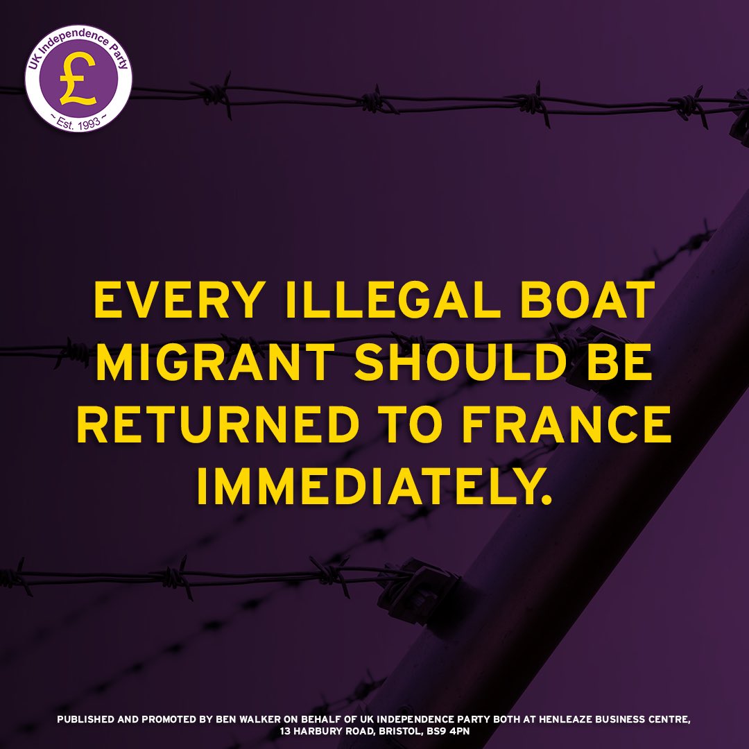 UKIP's tweet image. Deploy the military.