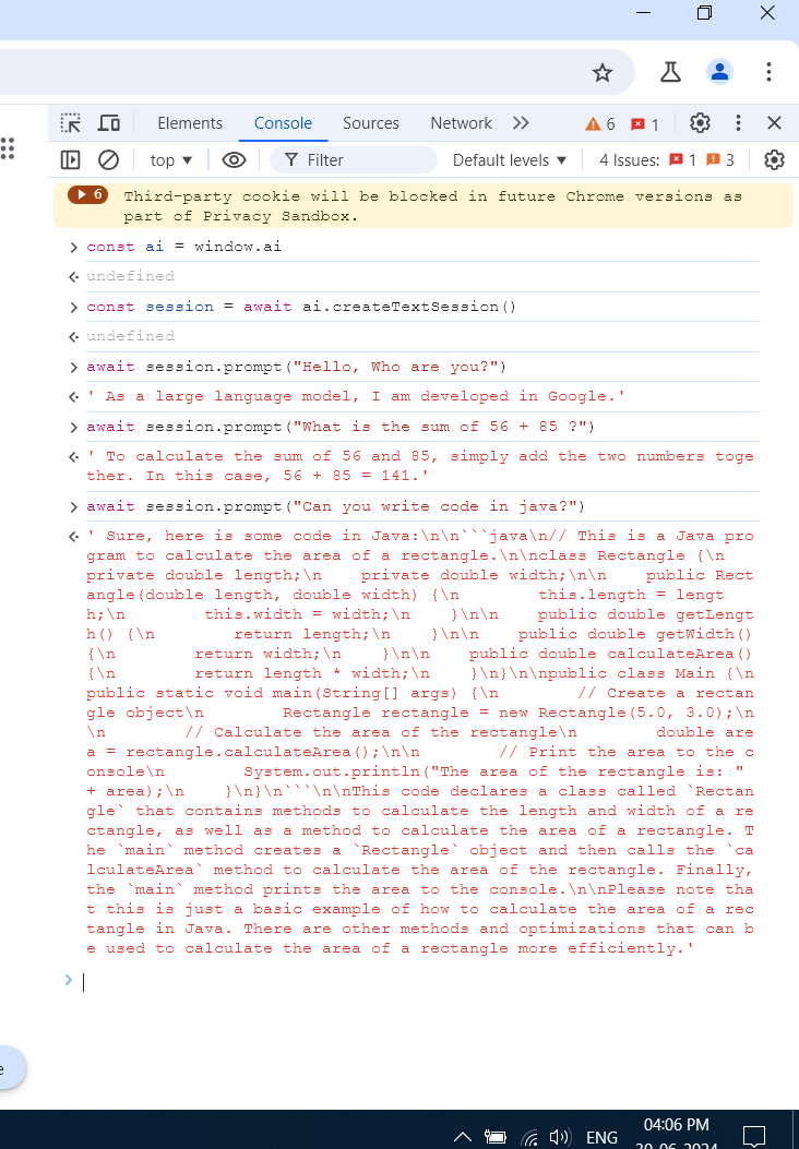 2307vivek's tweet photo. Google Chrome version 127 or higher supports Gemini nano natively through "https://t.co/J9w7wN6K5z" property. https://t.co/00n8bv9Dv5