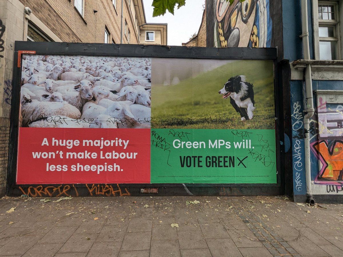 Big fan of this sign in Bristol Central! So good to see so many residents embracing the chance to vote for real hope and real change and supporting <a href="/carla_denyer/">Carla Denyer</a>.