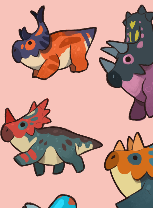 「working on my new dino chart. can anyone」|Squeegool🏳️‍🌈 MAR 4-5 #KOMIKET2023のイラスト