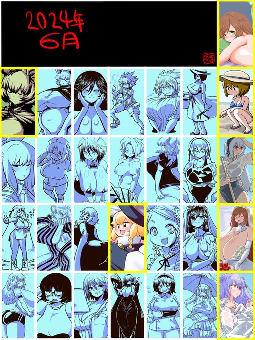 #今月描いた絵を晒そう 