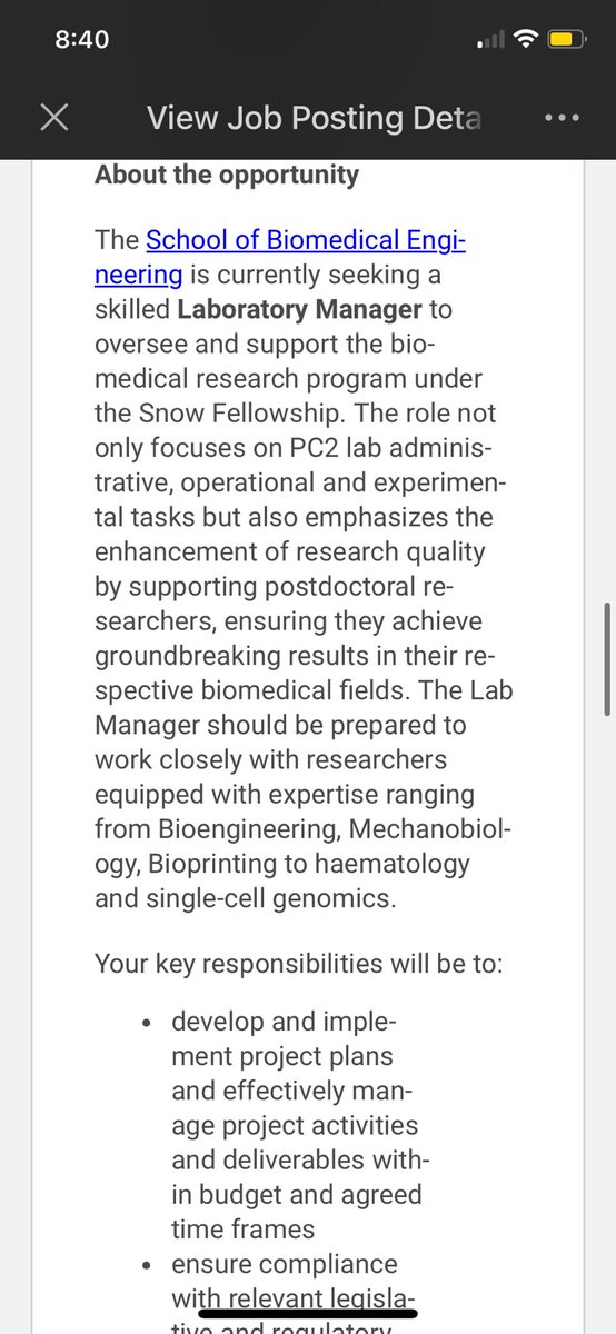 Prof Arnold Lining Ju (@arnoldliningju) on Twitter photo We are recruiting a new lab manager to manage our biomedical engineering research lab works <a href="/USYDBME/">Biomedical Engineering, University of Sydney</a> <a href="/Eng_IT_Sydney/">Engineering Sydney Uni</a> and <a href="/SnowMedical/">Snow Medical</a> fellowship program. If you know anyone fit, Please feel free to refer to me or wd3.myworkday.com/usyd/d/inst/15… We are recruiting a new lab manager to manage our biomedical engineering research lab works <a href="/USYDBME/">Biomedical Engineering, University of Sydney</a> <a href="/Eng_IT_Sydney/">Engineering Sydney Uni</a> and <a href="/SnowMedical/">Snow Medical</a> fellowship program. If you know anyone fit, Please feel free to refer to me or wd3.myworkday.com/usyd/d/inst/15…