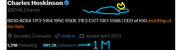 TheRats_ada's tweet photo. 🐀10M RAT AIRDROP #GIVEAWAY🐀

Everyone will end up owning $RAT on #ADA
We have already airdropped so much and we will never stop til all of Cardano owns RAT. 💧s are active in DC.

We're getting @IOHK_Charles to 1M followers
Follow our King and comment your handle👇 https://t.co/DTGk586doj