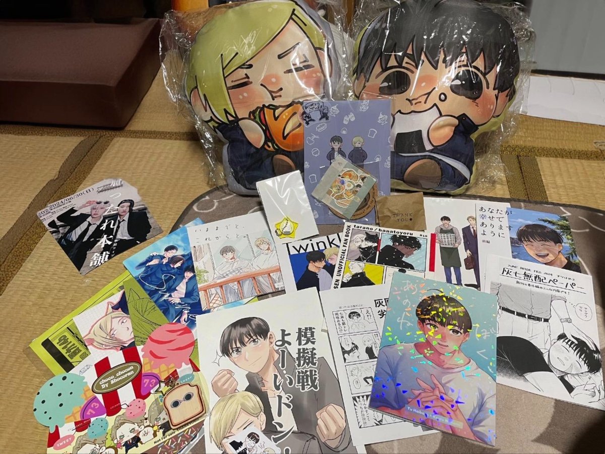 haivara_'s tweet photo. あつほかオンリーイベントに行ってきました。
戦利品が沢山確保できたよ！！

ちなみに今回は
カフェコーデで行きました。

 #灰七  #呪術廻戦   #小さいコーラ  #灰七  #灰七好きと繋がりたい   #赤ブーブー  #ぬいぐるみ #なりたい主  #戦利品  #国際展示場 https://t.co/Fg1gEKNyd5