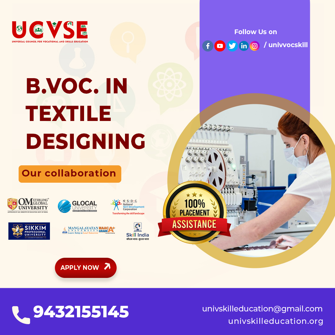 univvocskill's tweet image. 🎨Unleash Your Creativity in Textile Design!🎨

🌟 Enroll in our B.Voc in Textile Designing Course! 🌟

Dreaming of a career in the vibrant world of textile design? ✨

🔗 univskilleducation.org

#TextileDesigning #TextileDesign #FashionDesign #CreativeCareer #BVoCTextileDesign