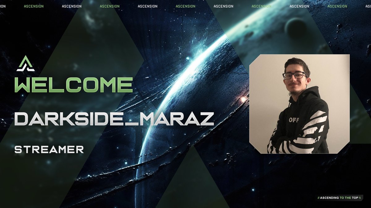 Team Ascension (@teamascensionuk) on Twitter photo Introducing our newest member to the family <a href="/DarkSide_MaraZ/">DarkSide_Maraz</a> 🔥
A variety streamer from the land down under🇦🇺
Welcome to the team! Introducing our newest member to the family <a href="/DarkSide_MaraZ/">DarkSide_Maraz</a> 🔥
A variety streamer from the land down under🇦🇺
Welcome to the team!