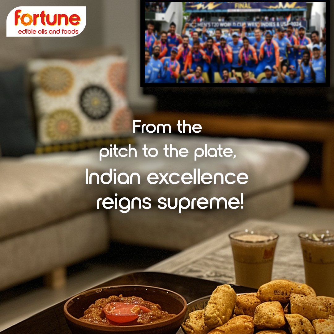 Team India brings home the World Cup, and Fortune Foods brings home the celebration with Ghar ka Khana!

#ChampionsTrophy #T20WorldCupFinal2024 #TeamIndia #FortuneFoods #IndianCuisine #FortuneOils