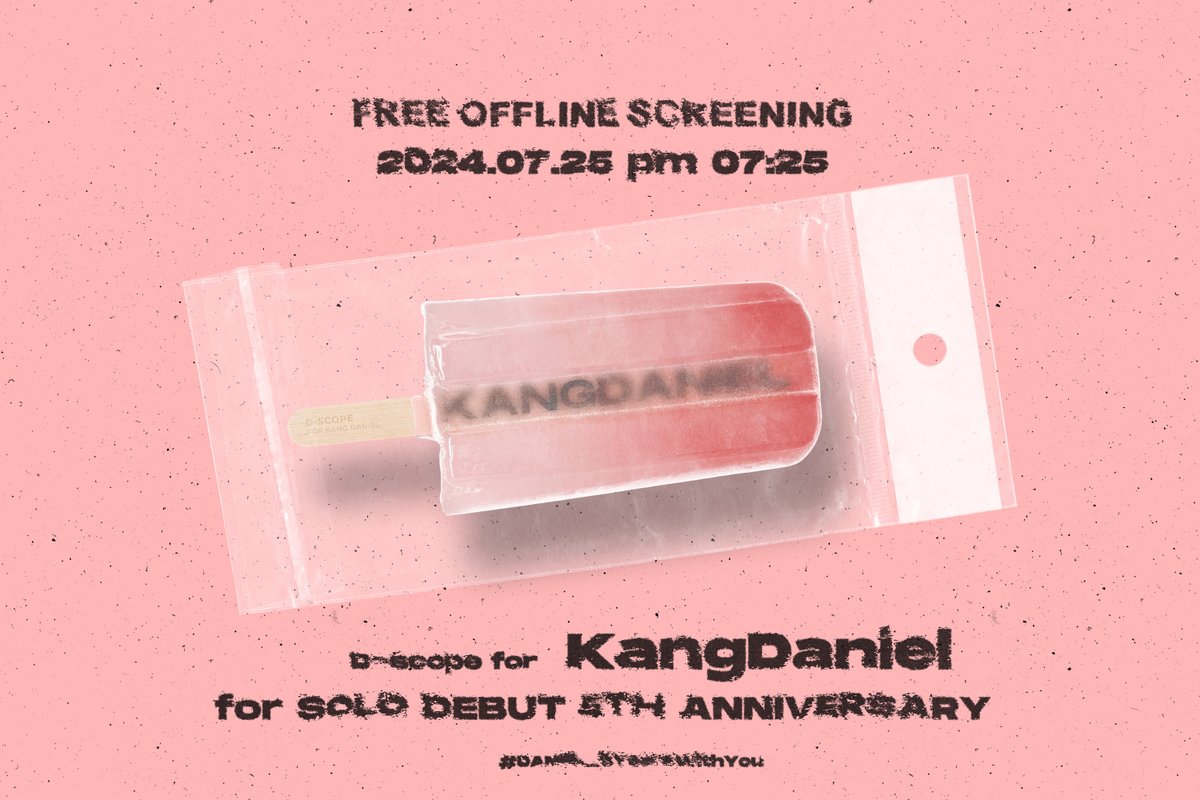 #DANIEL_5YearsWithYou #강다니엘 #KANGDANIEL

"FREE" offline screening
for SOLO DEBUT 5TH ANNIVERSARY

2024.7.25 pm 7:25(19:25) 시티극장

강다니엘의 솔로 5주년을 맞이하여 무료 영상회를 준비했습니다.

무료 티켓 7/3 19:25 오픈(폼 선착 100명)
takemm.com/ticket/view/14…

당일 참여하실