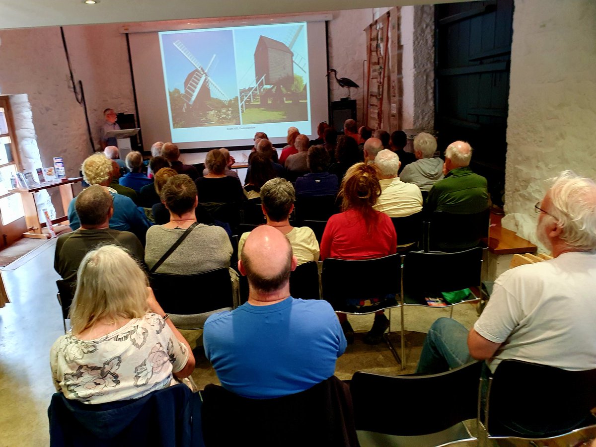 HeronMill's tweet image. A good audience for Martin Watts, Millwright on Friday with his illustrated talk detailing a 50-year career &apos;tilting&apos; at mills! #Millwright #millwrighting #watermill