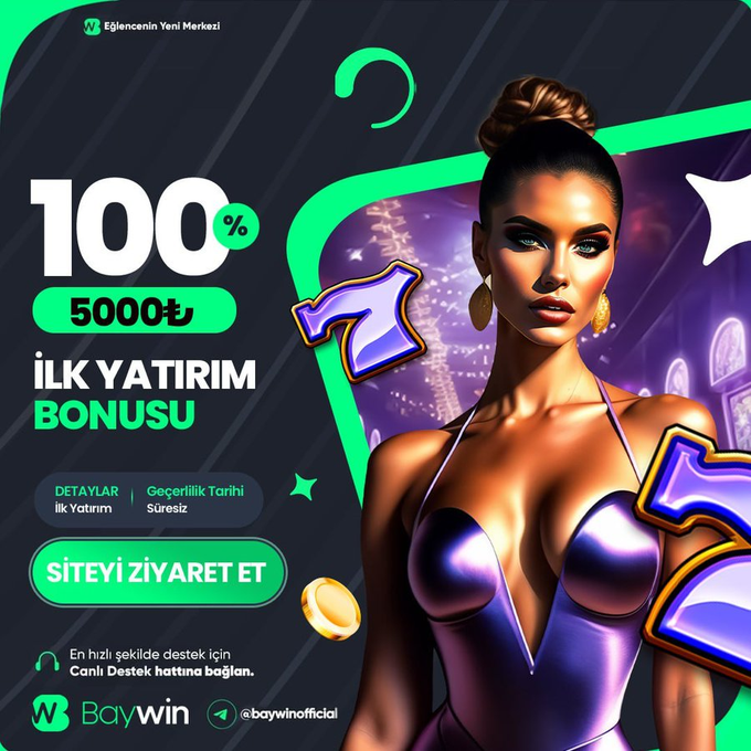 #baywin 
BAYWİN'DE %100 İLK YATIRIM BONUSU 

Minimum 100₺ Maksimum 5000₺ İlk Yatırıma Özeldir.

KAZANMANIN TADINI ÇIKARMAK İÇİN HEMEN ÜYE OL !

Detaylı Bilgi ve Giriş İçin : t2m.io/baywin-gir
#baywin #baywingiriş