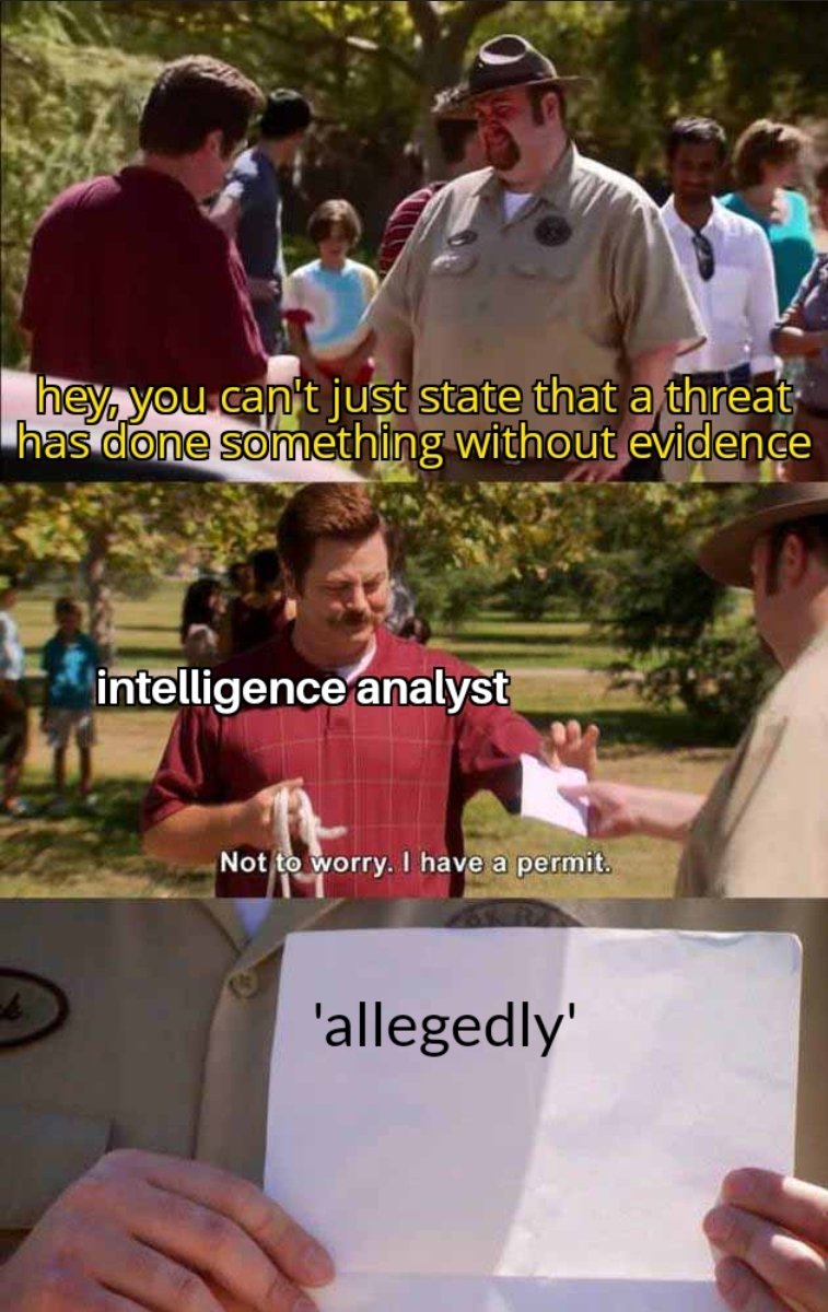 Sunday meme for all those intelligence folks. Y'all really be making this  word work hard sometimes. #cybersecurity #infosec #Memes, image size:757x1200