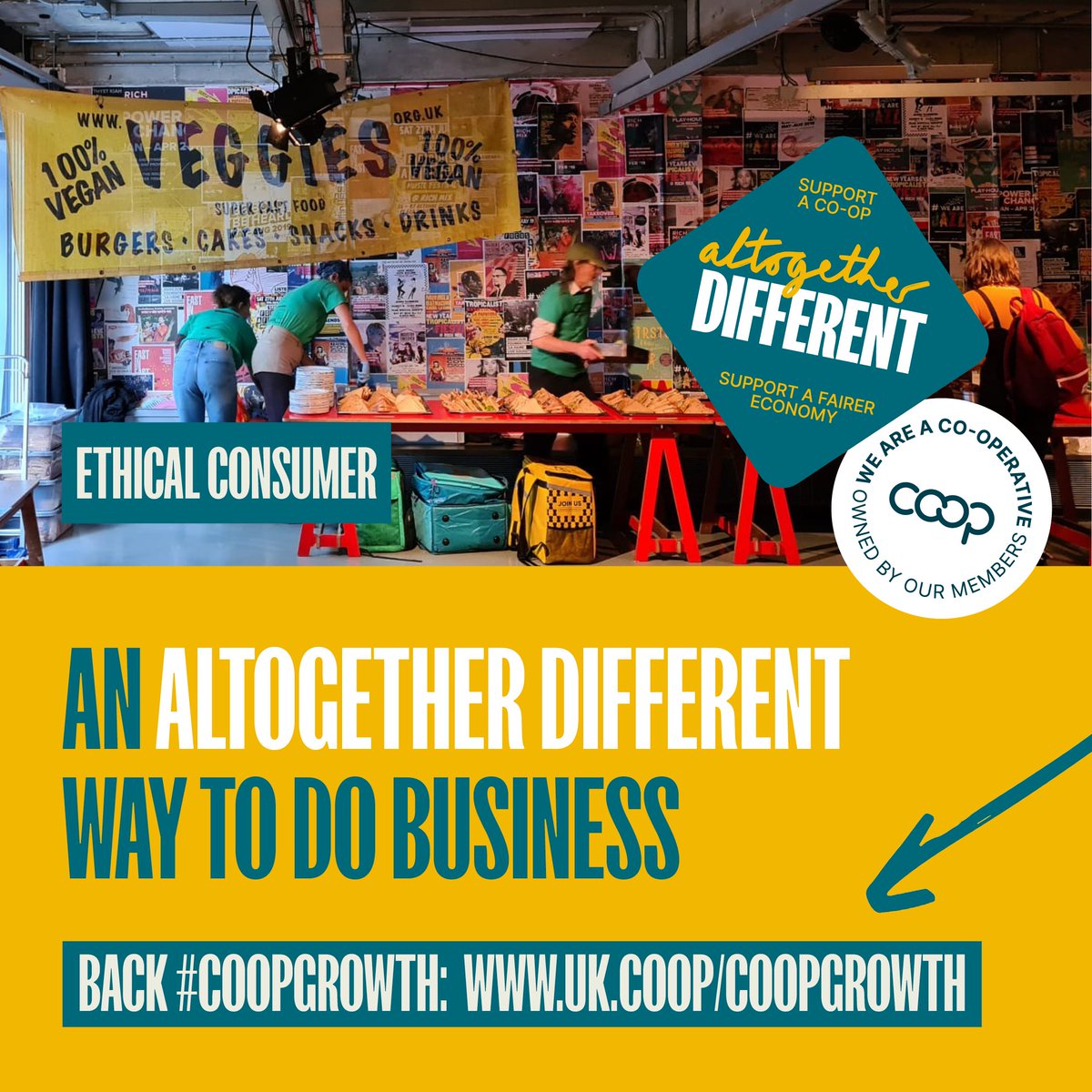 This #CoopFortnight we’re highlighting the crucial role of co-ops, as we call for the next government to commit to #CoopGrowth.
✊ Co-ops offer an altogether different way to do business. They’re responsible, sustainable and ambitious businesses that empower people – just like