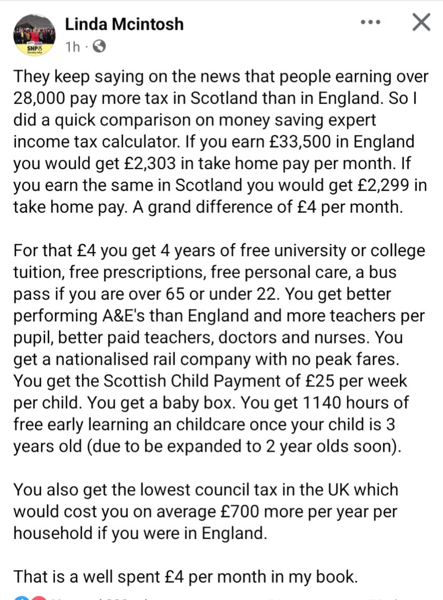 CMS481's tweet image. What £4 a month extra income tax in Scotland gets you.👇