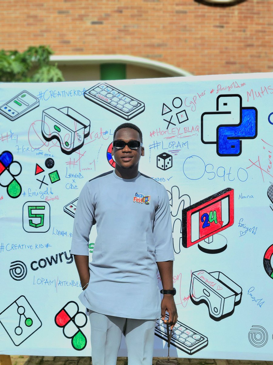 Theadambello's tweet photo. Had an absolute blast at #TechFest24 @kwarastateuni   yesterday! Inspiring speakers, valuable networking, and amazing people! Shoutout to @AliyyahKalejaye  and her team for a fantastic event. https://t.co/UmRcOPdphg