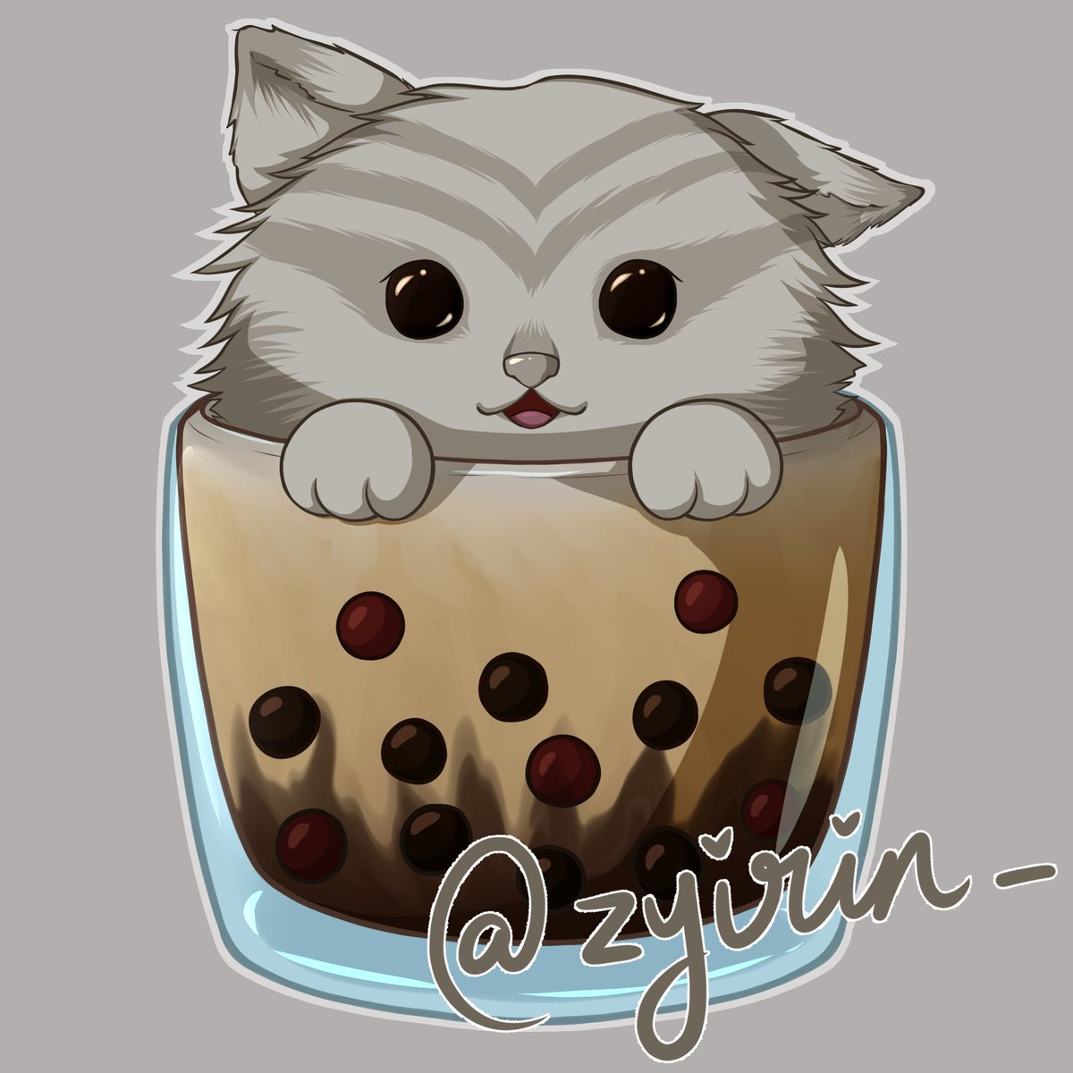 Zyirin_'s tweet photo. 🧋BOBA KITTY ART RAFFLE :D🧋
This is for reaching a twitch sub goal! (thank you so much😭)

Prize: Boba kitty of your design!

Rules:
🕸️Follow me!
🕸️Retweet and like this!

#Vtuber #VTubersAreStillWatching #VtuberSupport #ENVtuber

Examples! (these are @miirrai_ and @CodexVtuber) https://t.co/pgo1ZWJFjf