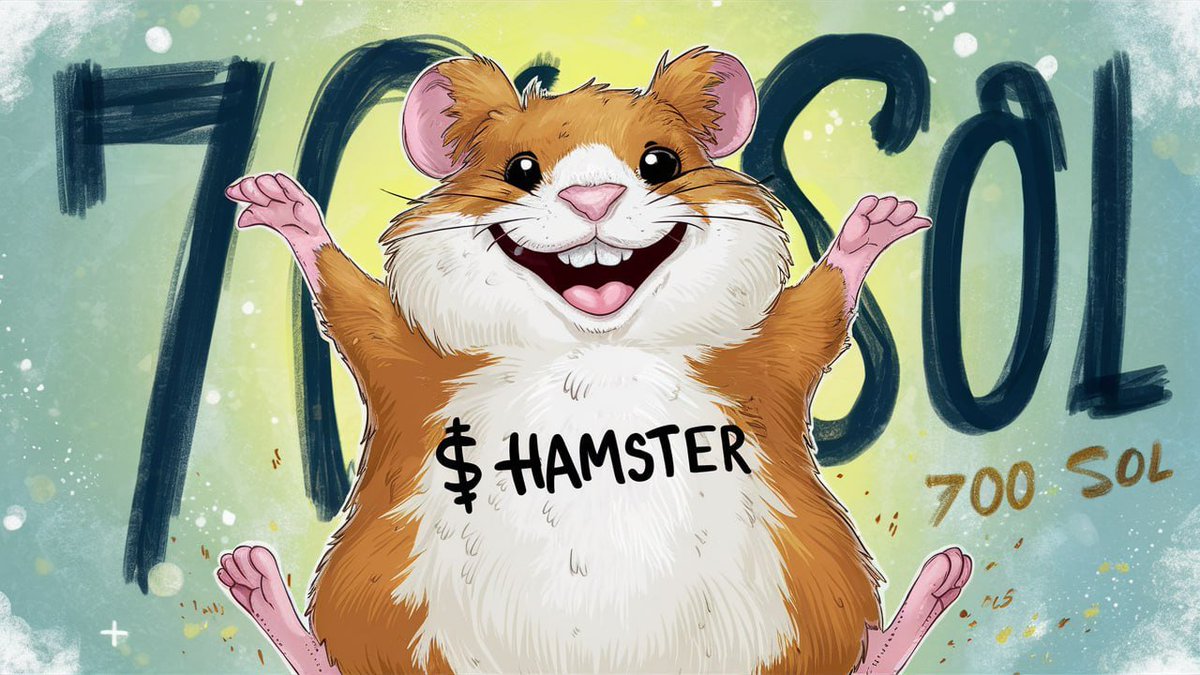 HamsterOnSol_'s tweet photo. We are thrilled to announce that our presale has successfully raised 700 SOL! 🎉 

🔔Presale Link:https://t.co/wz2ZRPvxRq

Telegram:
https://t.co/0kVQ1xpPvY

Website:
https://t.co/NYDdzk9OQw https://t.co/vJMuHLPv3r
