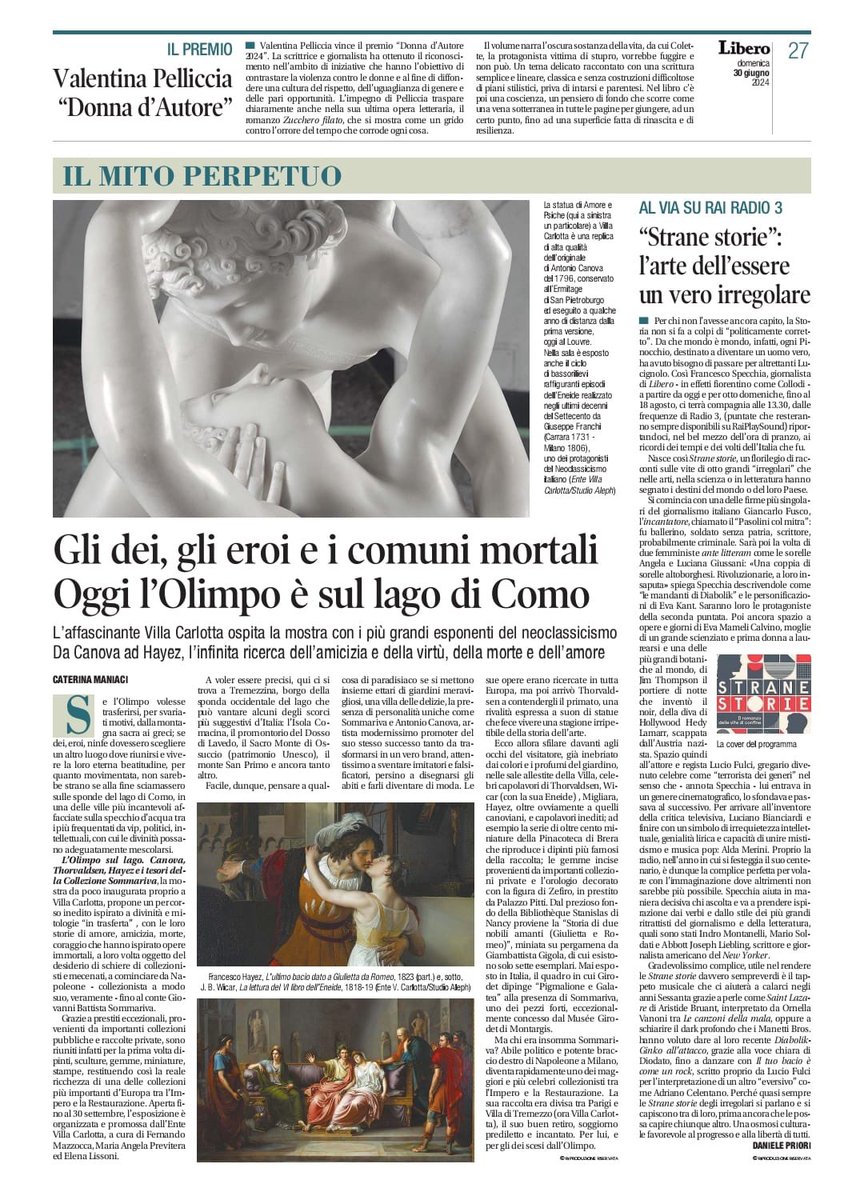 Articolo su Libero di oggi che parla… ancora di me e del mio romanzo!