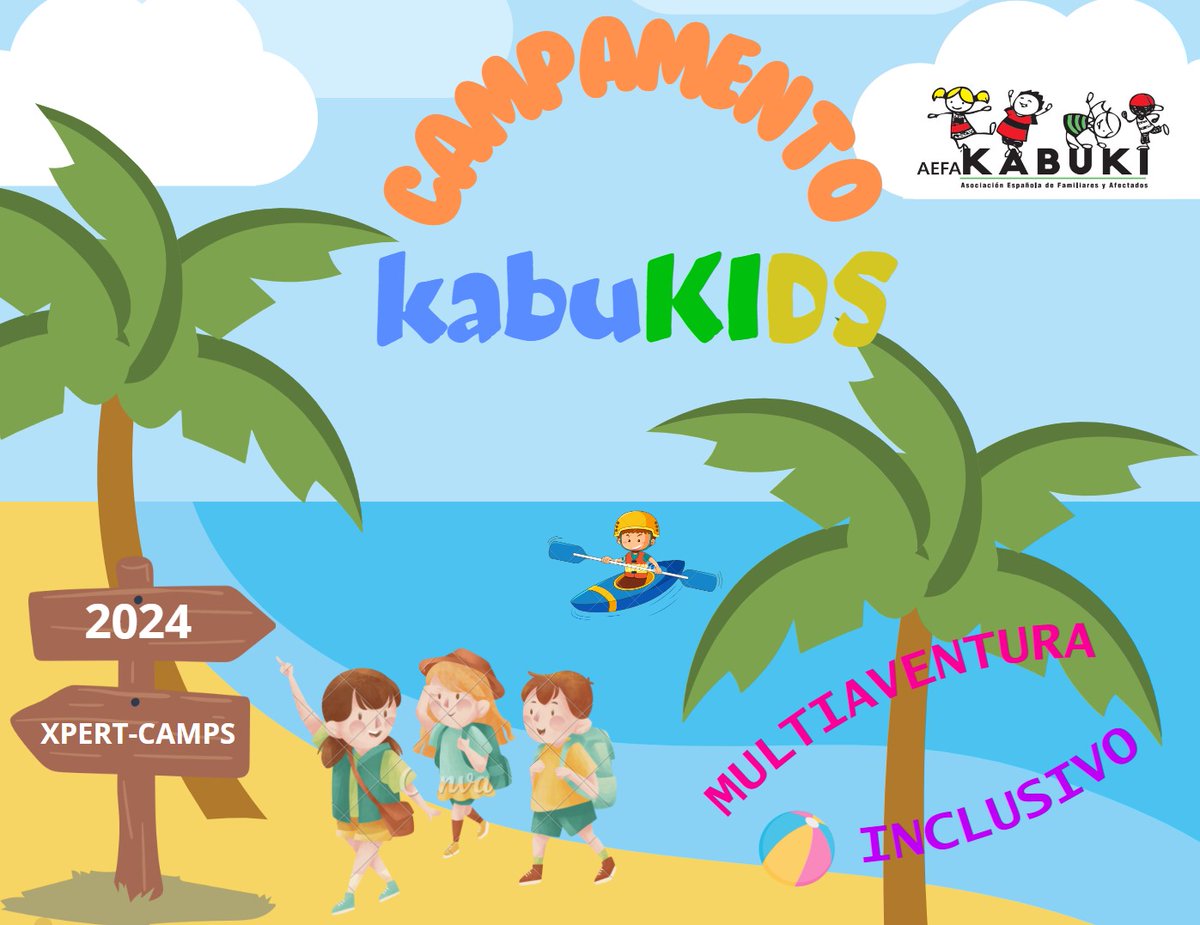 ¡Hola familia! Este año, por primera vez, niñas y niños de <a href="/AefaKabuki/">AEFA Kabuki</a> van a ir al campamento kabuKIDS, un campamento inclusivo organizado por la Asociación y con la colaboración de la Fundación Inocente Inocente. 

#kabukids 
#sindromekabuki 
#kabukisyndrome