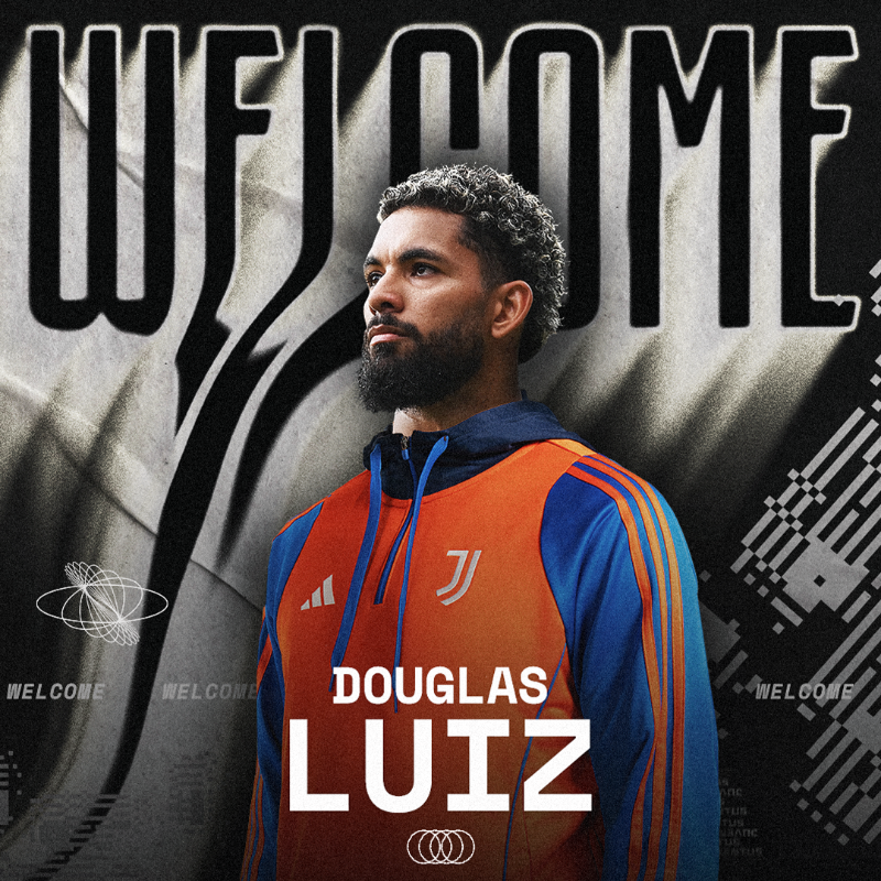 juventusfc's tweet photo. Douglas Luiz è Ⓑ🅘Ⓐ🅝Ⓒ🅞Ⓝ🅔Ⓡ🅞 🤍🖤