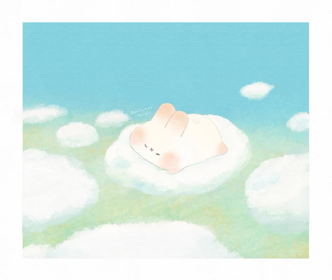 6月もありがとうございました7月はもう少し絵を描けると嬉しいです。#ぷみうさぎ #すぴょんず#ラッピー 