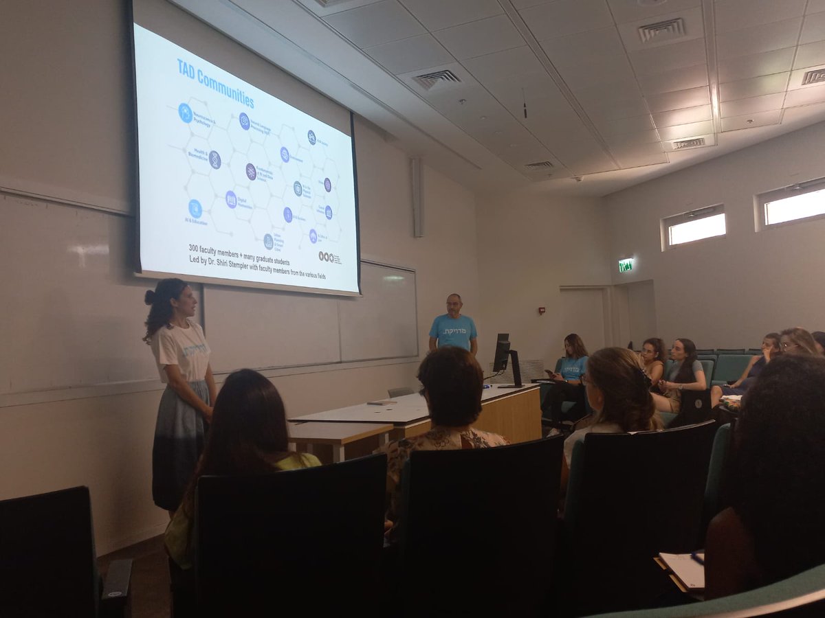TAD Center for AI and DS at Tel Aviv University (@tad_tau) on Twitter photo A special event of <a href="/TAD_Tau/">TAD Center for AI and DS at Tel Aviv University</a> in collaboration with "Meduyakot", a mentorship program to promote women in exact sciences and engineering. Meir Feder and Shiri Stempler presented TAD - the AI center at <a href="/Tel_Aviv_Uni/">אוניברסיטת תל אביב Tel Aviv University</a>. Mor Geva, Adi Stern, and Neta Rabin presented their #AI research. A special event of <a href="/TAD_Tau/">TAD Center for AI and DS at Tel Aviv University</a> in collaboration with "Meduyakot", a mentorship program to promote women in exact sciences and engineering. Meir Feder and Shiri Stempler presented TAD - the AI center at <a href="/Tel_Aviv_Uni/">אוניברסיטת תל אביב Tel Aviv University</a>. Mor Geva, Adi Stern, and Neta Rabin presented their #AI research.
