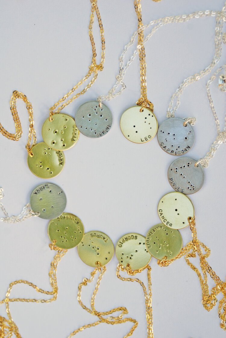 My zodiac constellation necklaces are 35% OFF right now because I need to make room for new things! No code needed. Find them under the Jewelry + Stickers tab on my site. Lemme know in the comments if you think I should teach a workshop on these  ✨🔨 bangupbetty.com/shop/zodiac-as…