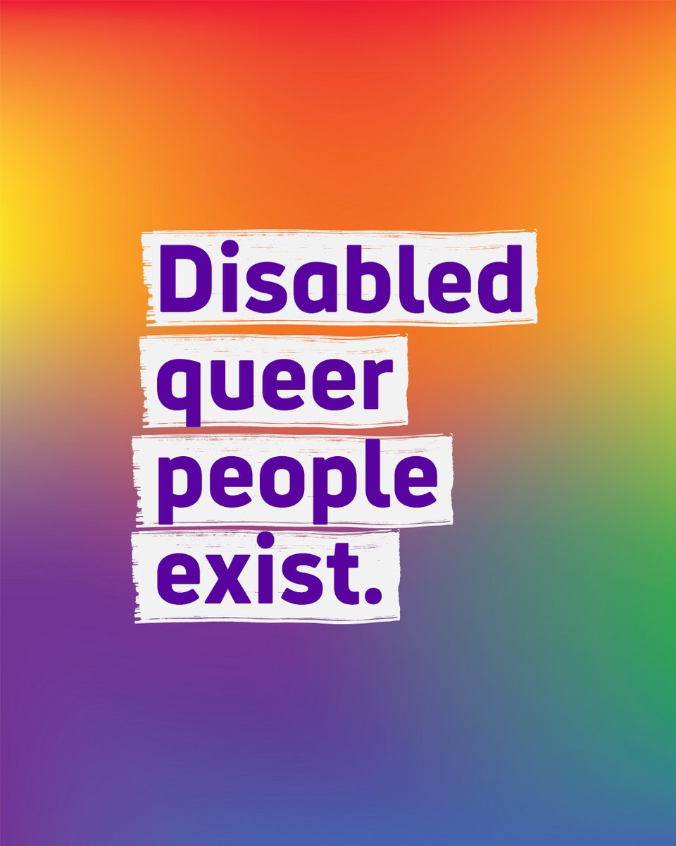 📢 Disabled queer people exist.

For some people, this still seems like a radical statement – but why?

No one is just one thing. We all have different aspects of our identities. These can intersect, creating truly unique and diverse perspectives even within communities.