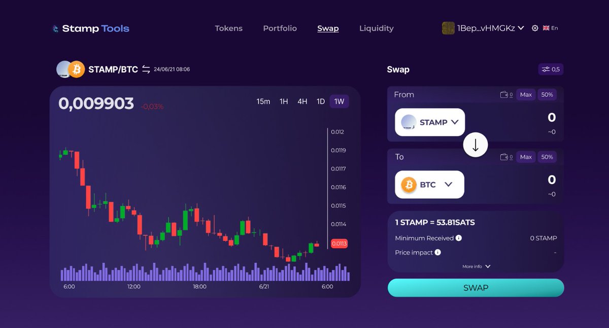 StampTools's tweet image. We haven't been active on Twitter in the past month because we've been busy developing a dApp and a DEX. 🚀

Here's a quick glimpse into our dApp. 👀

The beta version of the dApp will be released in Q3. 🗓️

#SRC20 #OpenStamp #StampTools