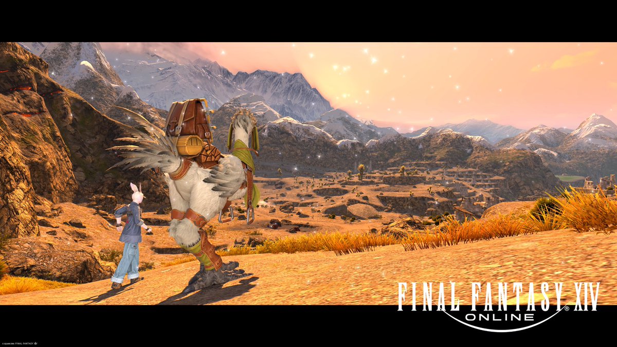 nmk408's tweet photo. 夕日が綺麗だったので！
地面もボケボケじゃない（感動

#FF14  #新たなる冒険 https://t.co/ER9sG7GHZR